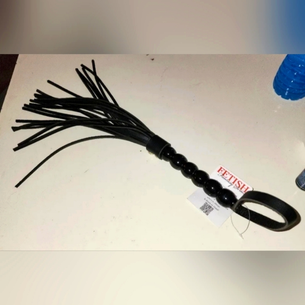 Fetish Fantasy Beaded Cat-O-Nine Whip, Bondage Whip, Adult Toy - Picture 3 of 6